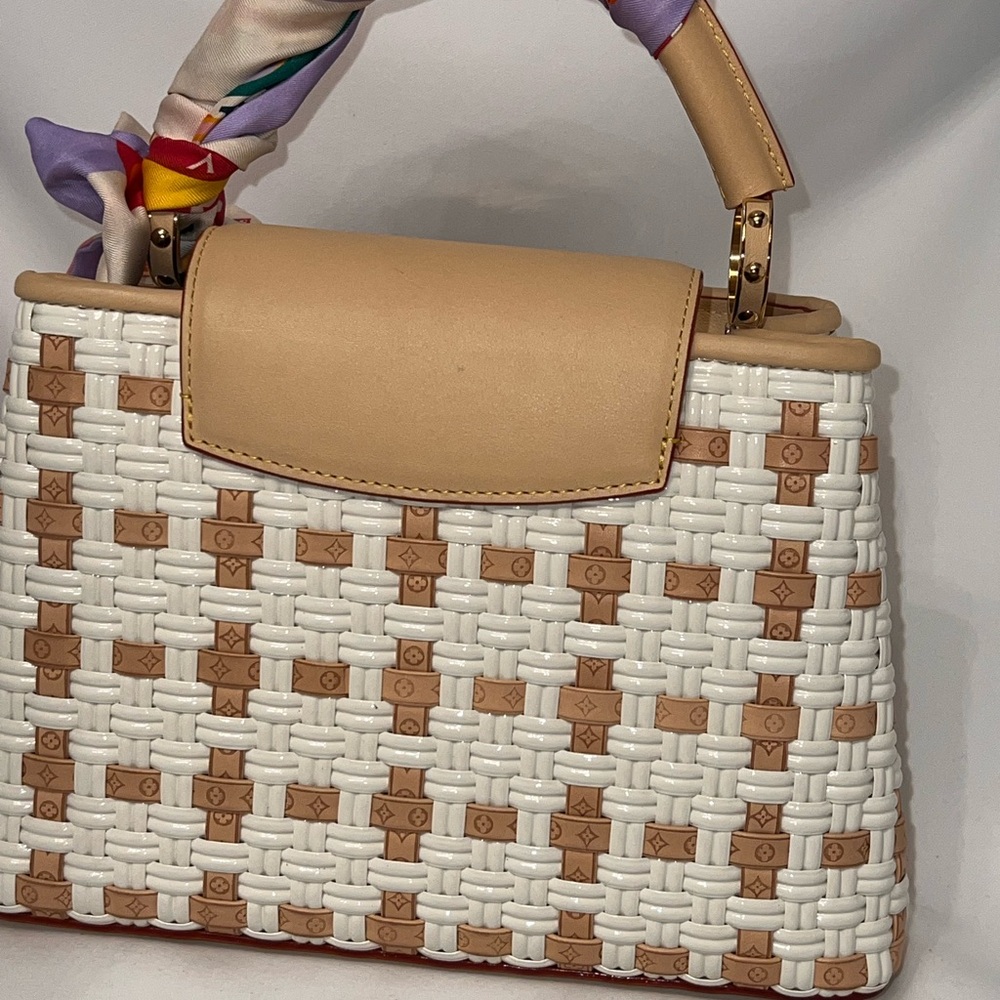 Louis Vuitton Capucine BB Heavenly Woven Satchel - Picture 5 of 12